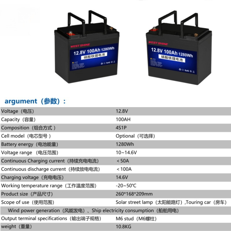 Lead acid replacement lithium battery series